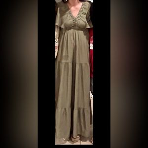 Olive Green Boutique Dress - Like New - Worn Once